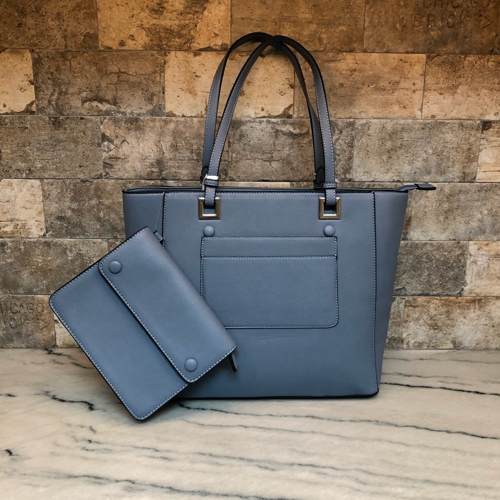 Blue, Vegan Leather Purse- NWT